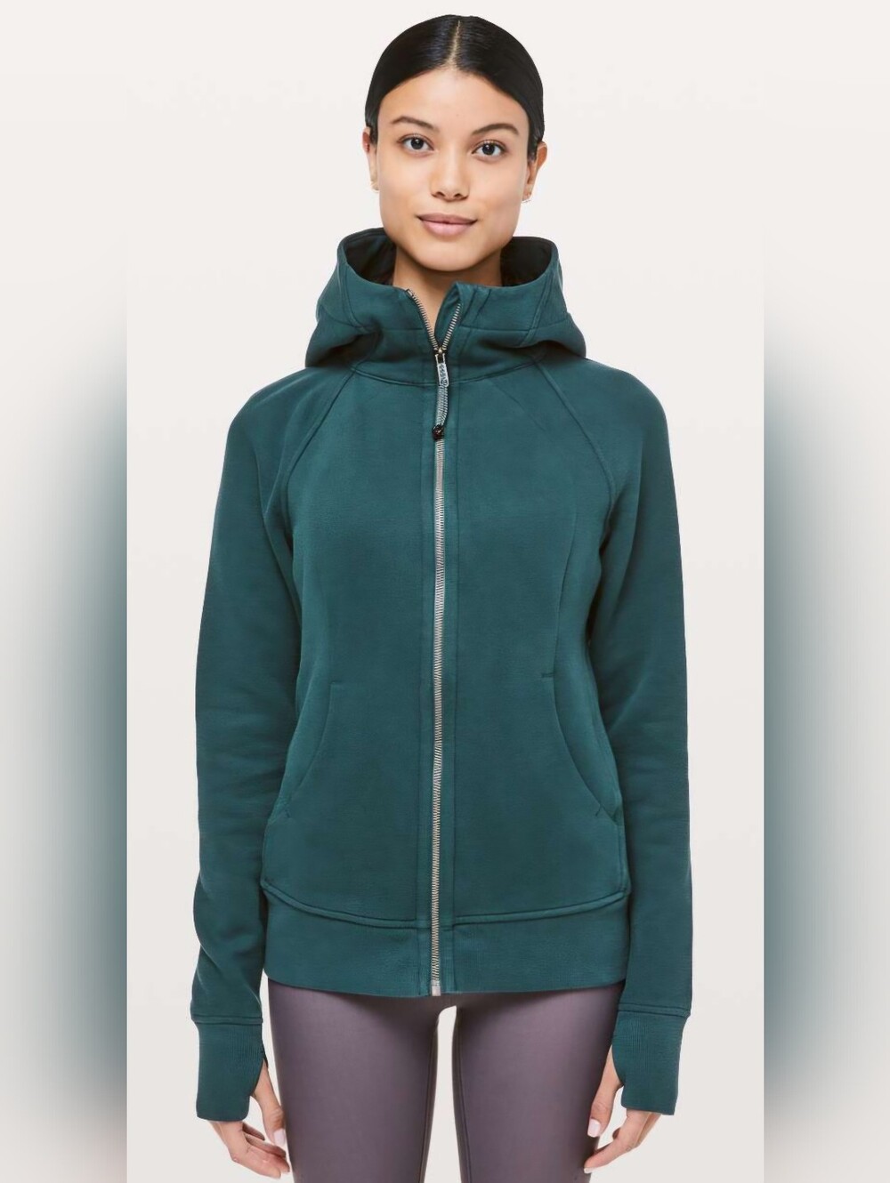 lululemon athletica Teal Hooded Full-Zip Sweatshirt